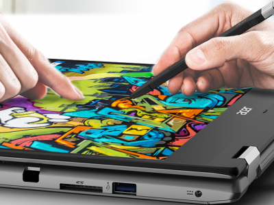 Notebook Acer Spin 3 je stylový a spolehlivý společník na cesty pro mladé profesionály